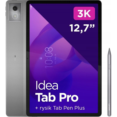 LENOVO Tablet Idea Tab Pro, 12.7", 8 GB RAM, 128 GB, Wi‑Fi 6E, Android 14, siva